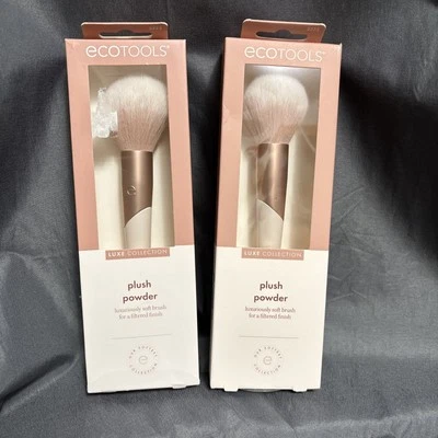 x2~ECOTOOLS Luxe Collection Plush Pink Powder Makeup Cosmetic Brush, 3223 - Image 1 of 4