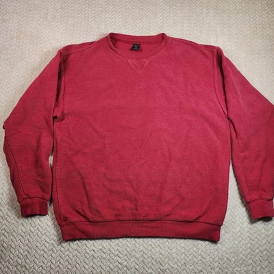 Sudadera De Colección Lands End Para Mujer Roja Algodón Cuello Redondo Manga Larga Hecha en EE. UU. Foto 1 de 4