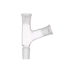 29/32 Three Way Adapter 105 Bend Distillation Head Lab Chemistry Glassware - Picture 1 of 1