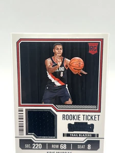 2023-24 Contenders Kris Murray Rookie Biglietto Jersey Relic #RTS-MUR RC SP Blazers - Foto 1 di 2