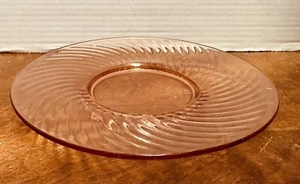 Vintage Pink Rose Marie Twisted Optic by Imperial Glass 8" Plate 1927-1930 - Picture 1 of 5
