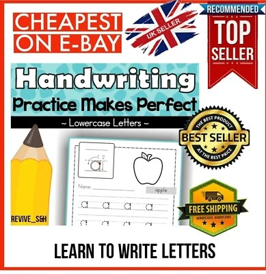Learn to Write Letters Worksheets Handwriting Practice Booklet for Kids  Ages - Image 1 of 4
