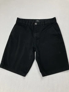 RVCA Black Flat Front Grunge Skater Canvas The Week-End Chino Shorts Mens 28 - Picture 1 of 11
