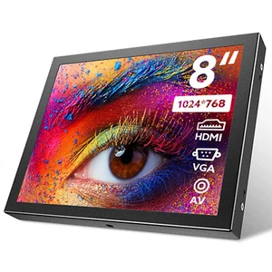 EYOYO 8Inch Mini Monitor 1024*768 TFT LCD Screen With AV Video HD BNC VGA Input - Picture 1 of 9