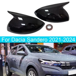 For Dacia Sandero 2021-2024 2x Rearview Side Mirror Cover Wing Cap Trim Add on - Picture 1 of 9