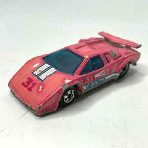 1987 Hot Wheels LAMBORGHINI Countach #31 Pink Car - Picture 1 of 4