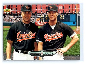 1993 Upper Deck Iron and Steal Cal Ripken Jr. Brady Anderson Baltimore Orioles