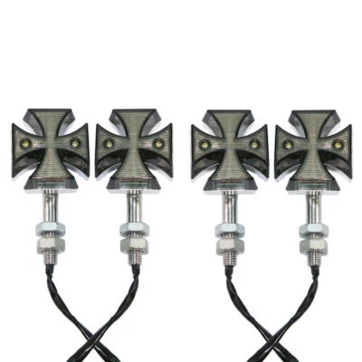 4X Luz de señal de giro LED cruzada 2" Mini para Honda VTX1300 C S T VTX1800 C F N R Foto 1 de 4