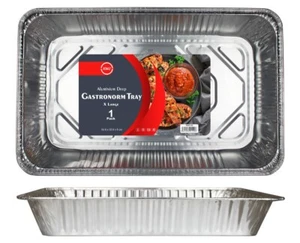 Set Of 6 Aluminium Foil Baking Trays Disposable Roasting Trays Oven Freeze - Picture 1 of 9