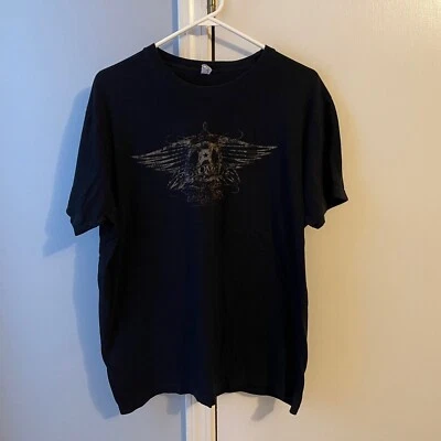 Camiseta De Colección 2006 Aerosmith Rock Band Logo Manga Corta Negra Extra Grande Foto 1 de 4