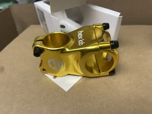 BOX 3D HEX LAB FRONT CLAMP PRO BMX STEM Neck MTB Gold Anodized Lightweight Alloy - Picture 1 of 7