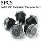 Toggle Switch Snap-In Waterproof Cover 10A 12V 5* Black Button Car Waterproof