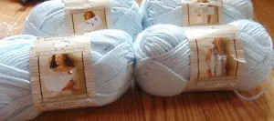 VINTAGE Bernat Cashmere Miscele Naturali Filato - 60g - 4 Matassine Blu Pallido Pioggia NUOVO - Foto 1 di 5