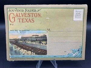 GALVESTON, TEXAS - Vintage Souvenir Folder, antique photos, unused - Picture 1 of 2