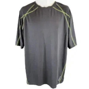 Reebok Herren L Play Dry Shirt grau limettengrün reflektierende Akzente Large - Bild 1 von 5