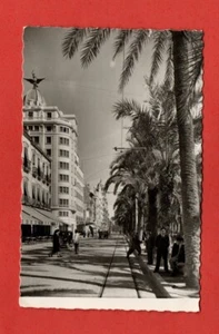 1956 ALICANTE Spain REAL PHOTO postcard ESPLANADE palms buildings city street - Picture 1 of 2