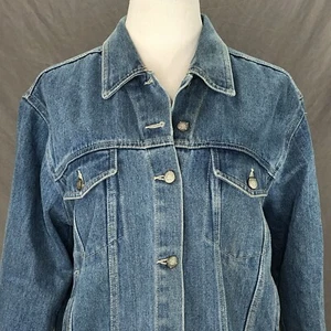 CHAQUETA VAQUERA VINTAGE BILL BLASS MUJER AZUL TALLA MEDIANA - Imagen 1 de 4