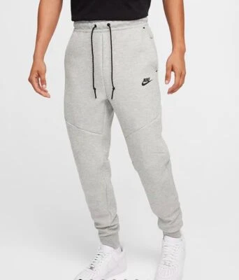 Pantalones de chándal Nike Tech Fleece para hombre talla gris oscuro jaspeado/negro mediano Foto 1 de 4