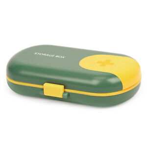 Tablet Box Pill Splitter Portable Medicine Boxes Storage Case w/cutting