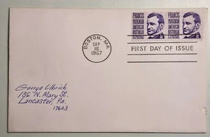 Francis Parkman 3 cent United States First Day Cover (addressed) NC#2 - Picture 1 of 2