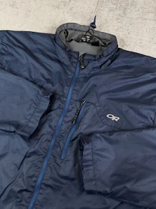 Outdoor Research Jacke Herren (M) blau Full Zip Fleece gefüttert Cinch Neck Wandern - Bild 1 von 6