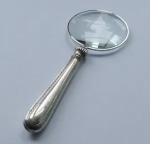 Yates Bros Sheffield 1918 Hallmarked Silver Handle  Magnifying Glass George V - Picture 1 of 17