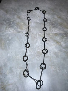 Coole und Funky Geometrische Kreis Vintage Kette Seil Halskette - Bild 1 von 2