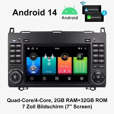 für Mercedes Benz Viano Vito 7" Autoradio CarPlay GPS Navigator +BT 4 Core 2+32G - Bild 1 von 4