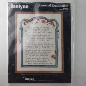 Janlynn Counted Cross Stitch Kit, TIME TO PRAY, 1988, Sealed #50-954 - Picture 1 of 5