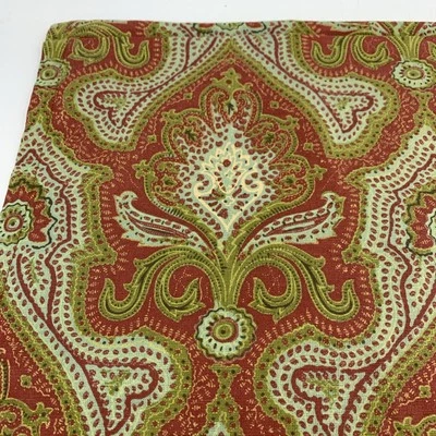 1- Travesseiro padrão Pottery Barn 16x26 algodão linho paisley boho fazenda - Imagem 1 de 4