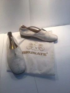 Brunate Classic Ballerina Damenschuh grau beige Gr. 38 Leder - Bild 1 von 9