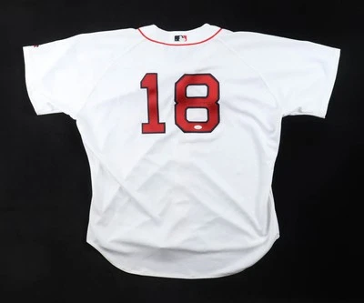 Johnny Damon Signed Boston Red Sox Russell Athletic MLB Style Jersey (JSA COA) - Image 1 of 4