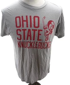 Homage Ohio State Knucklebucks Hockey VINTAGE USA Gray Tee Shirt Large - Picture 1 of 5