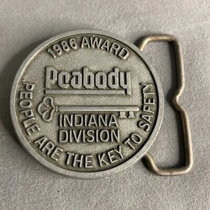 Vintage 1986 Peabody Mine Safety Award Indiana Division Gürtelschnalle - Bild 1 von 3