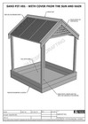 SAND PIT WITH SHADE COVER FROM SUN & RAIN V01 - Building Plans in Metric