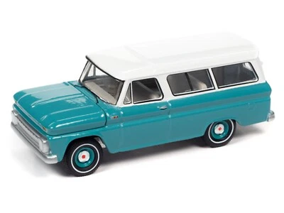 Auto World новый кастинг 1965 Chevy Suburban (LT зеленый масштаб 1:64 литой автомобиль 302A - Изображение 1 из 4