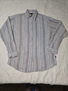  String Theory  Striped  Pocket ButtonUp Long Sleeve MensShirt Sz XL 100 Cotton  - Picture 1 of 21