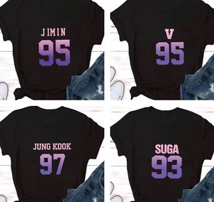BTS Members Tshirt Kpop Merch Jin Jimin V Jungkook Jhope Suga - Picture 1 of 9