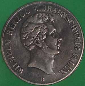 1847 Deutsche Staaten / Braunschweig - Wolfenbüttel 2 Taler Hohl Münzbox - Bild 1 von 4