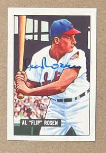 Al "Flip" Rosen 1986 REPRINT C.C.C. of 1951 Bowman #187 Auto Autograph No COA - Picture 1 of 2