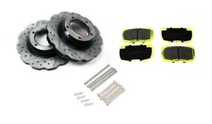 DEFENDER 300 TDI - KIT DE DISCOS ONDULADOS PERFORADOS Y RANURADOS DE RENDIMIENTO DELANTERO Y ALMOHADILLAS - Imagen 1 de 1