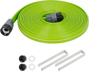 25Ft Soaker Hose W/ Holes & Stakes, Drip Sprinkler for Lawn Garden Yard - Picture 1 of 12