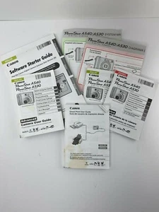 Canon PowerShot A540 A530 Instruction Manuals - Picture 1 of 7