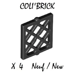 Lego 38320 - 4x Fenêtre Barreau / Window 1x2x2 - Noir / Black - 60032 NEUF - Bild 1 von 1