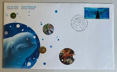 Canada 2006 Vancouver Aquarium Stamp Day Cover FDC MNH - Image 1 of 2