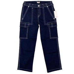 True Religion Military Cargo Pocket Utility Blue Denim Jeans Herren Gr. W30 L33 - Bild 1 von 18