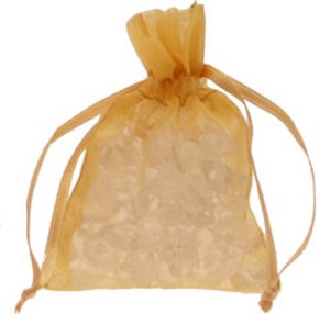 gold organza bolsas