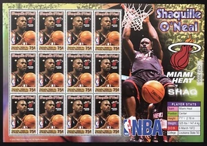 GRENADA SHAQUILLE O'NEAL STAMP SHEET 2005 MNH MIAMI HEAT LAKERS NBA BASKETBALL - Picture 1 of 1