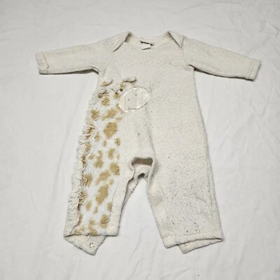 Cachcach Bebé Unisex Beigh Tostado Lana Jirafa Una Pieza Bobysuit Talla 9 Meses  Foto 1 de 4