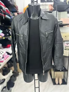 TCM Chaqueta De Piel Verdadera Usada Para Hombre Talla 44 Negra LLV198 - Imagen 1 de 15